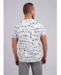 CLE Футболка муж. 542284/05гн maxi(макси)_п, белый/т.синий