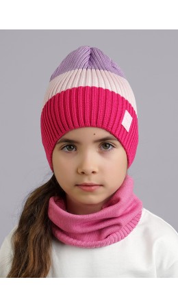 CLE Шапка дет. 544052ха, т.розовый/фиолетовый