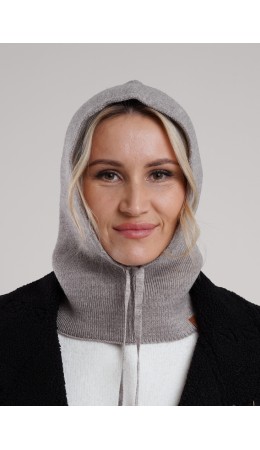 CLE Шапка жен.'Капор' 464668ак, кофейный