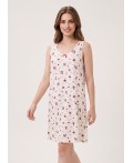 CLE LS16-1271 Сорочка ночн. жен. Пижамы НГ 26, св.бежевый/красный