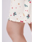 CLE LS16-1265 Сорочка ночн. жен. Пижамы НГ 26, молочный/красный