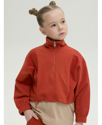 Толстовка для девочек Терракотовый(44)