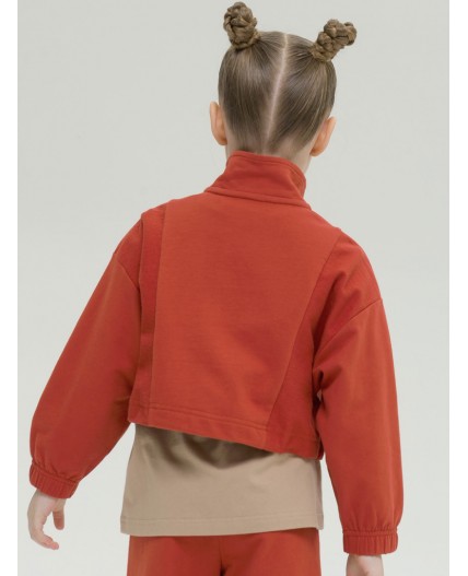 Толстовка для девочек Терракотовый(44)