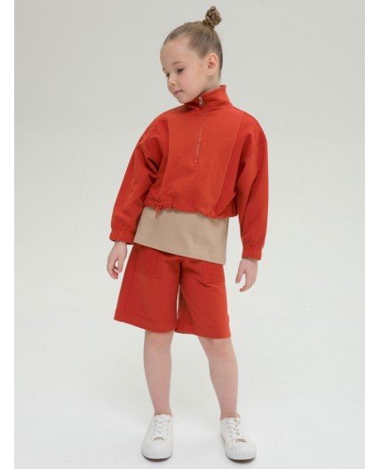 Толстовка для девочек Терракотовый(44)
