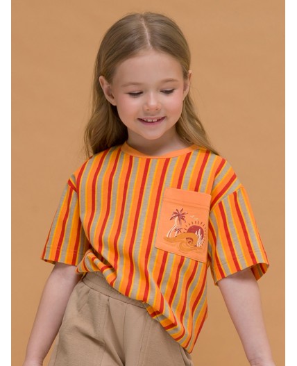 Футболка для девочек Оранжевый(31)