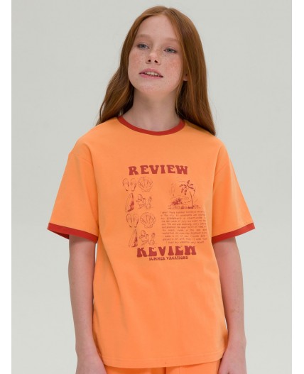 Футболка для девочек Оранжевый(31)