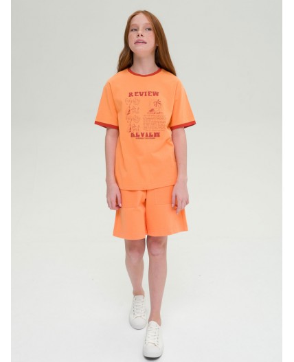 Футболка для девочек Оранжевый(31)