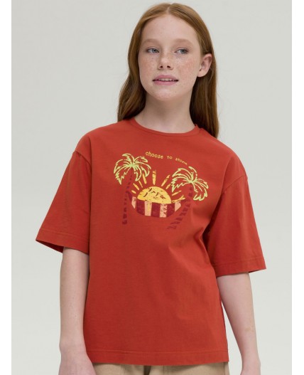 Футболка для девочек Терракотовый(44)