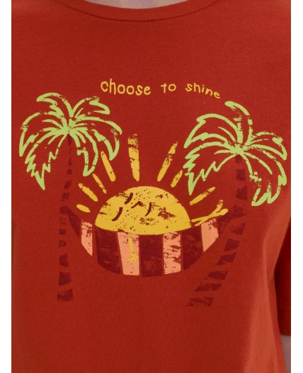 Футболка для девочек Терракотовый(44)