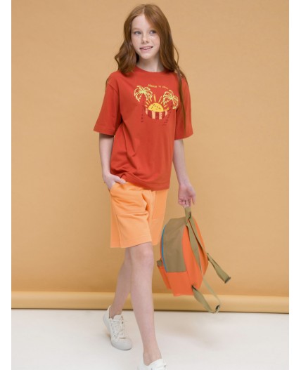 Футболка для девочек Терракотовый(44)
