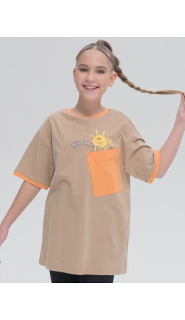 Футболка для девочек Песочный(34)
