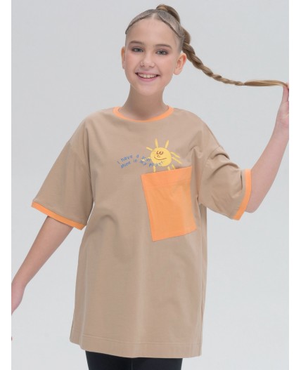 Футболка для девочек Песочный(34)