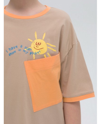 Футболка для девочек Песочный(34)