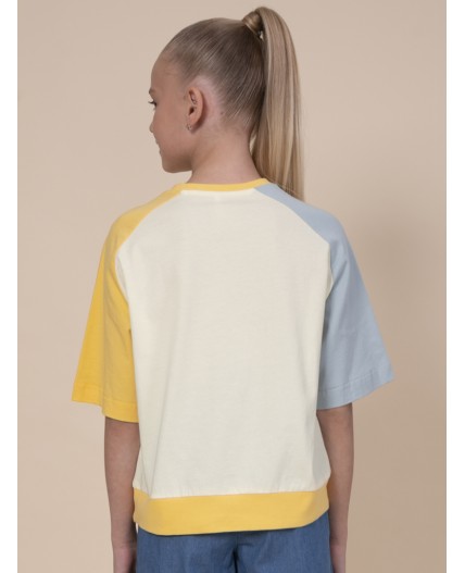 Футболка для девочек Молочный(28)