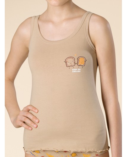 Майка для девочек Бежевый(3)