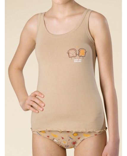 Майка для девочек Бежевый(3)