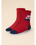 Носки детские Красный/красный/темно-синий(18/18/54)