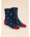 Носки детские Красный/красный/темно-синий(18/18/54)