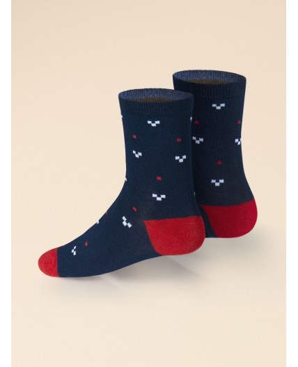 Носки детские Красный/красный/темно-синий(18/18/54)