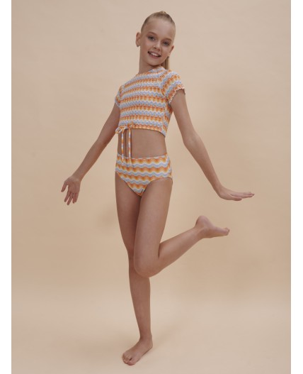 Купальный костюм для девочек Оранжевый(31)