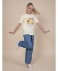 Футболка для девочек Молочный(28)