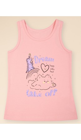 Майка для девочек Персиковый(33)