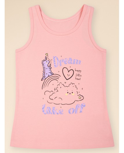 Майка для девочек Персиковый(33)