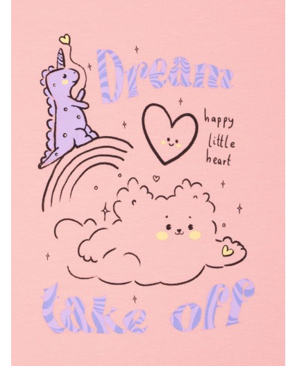 Майка для девочек Персиковый(33)