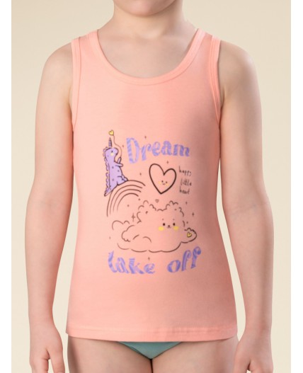 Майка для девочек Персиковый(33)
