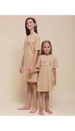 Ночная сорочка для девочек Бежевый(3)