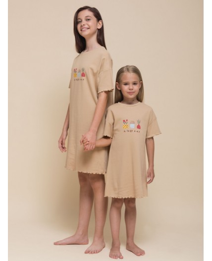Ночная сорочка для девочек Бежевый(3)