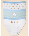 Трусы для девочек Молочный/ментол/молочный(28/27/28)