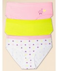 Трусы для девочек Белый/розовый/лаймовый(2/37/56)