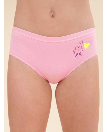 Трусы для девочек Белый/розовый/лаймовый(2/37/56)