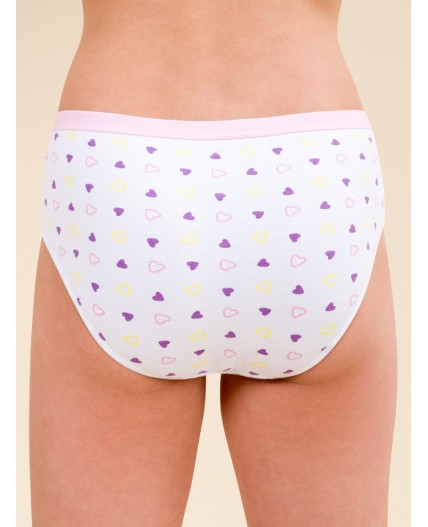 Трусы для девочек Белый/розовый/лаймовый(2/37/56)