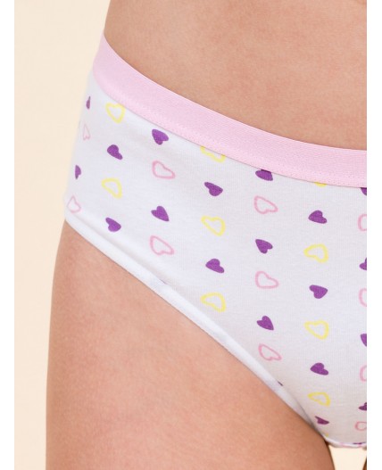 Трусы для девочек Белый/розовый/лаймовый(2/37/56)