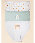 Трусы для девочек Ментол/молочный/молочный(27/28/28)