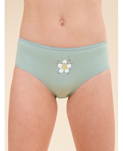 Трусы для девочек Ментол/молочный/молочный(27/28/28)