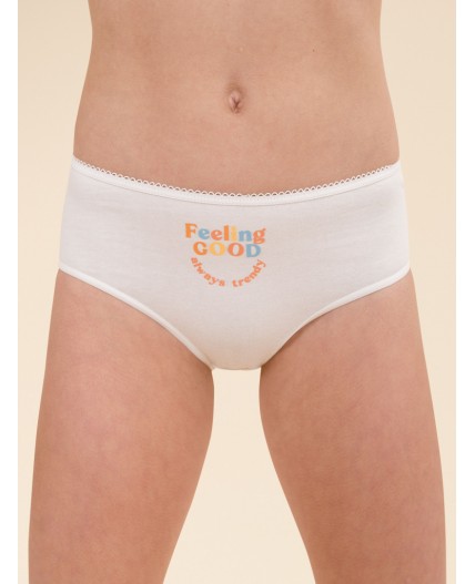 Трусы для девочек Ментол/молочный/молочный(27/28/28)