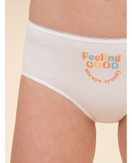 Трусы для девочек Ментол/молочный/молочный(27/28/28)