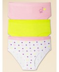 Трусы для девочек Белый/розовый/лаймовый(2/37/56)