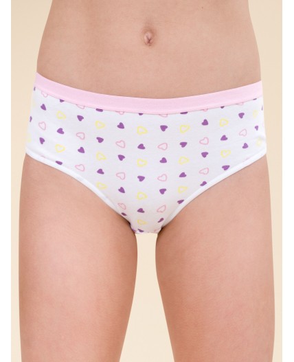 Трусы для девочек Белый/розовый/лаймовый(2/37/56)