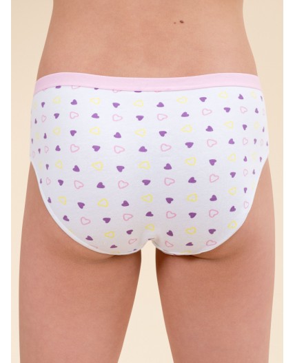 Трусы для девочек Белый/розовый/лаймовый(2/37/56)
