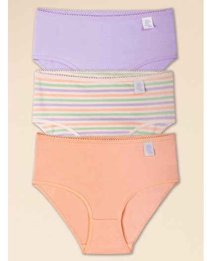 Трусы для девочек Лаванда/персиковый/персиковый(20/33/33)
