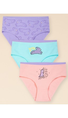 Трусы для девочек Персиковый/лаванда/лазурный(33/20/21)