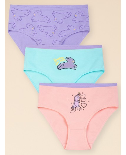 Трусы для девочек Персиковый/лаванда/лазурный(33/20/21)