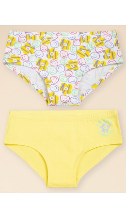 Трусы для девочек Белый/желтый(2/11)
