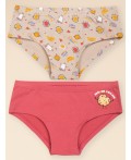 Трусы для девочек Терракотовый/бежевый(44/3)