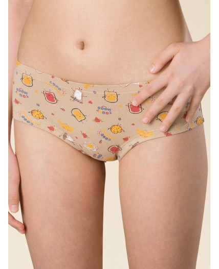 Трусы для девочек Терракотовый/бежевый(44/3)