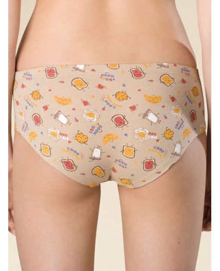 Трусы для девочек Терракотовый/бежевый(44/3)